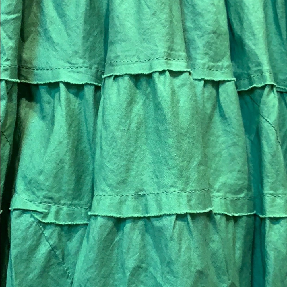 fun ForeverCute tiered forest green  maxi skirt, S - Picture 3 of 8